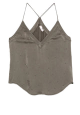 Jersey LIU.JO Top mit Strasssteinen Oliv (90822)