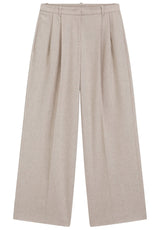 Produktbild 1 von HUGO BOSS BLACK Hose Tiana mit doppelten Bundfalten in Beige.