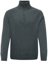Pullover & Strickjacken HUGO BOSS ORANGE Strickpullover Kenter mit Troyer-Kragen Grün (377)