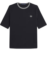 Pullover & Strickjacken FRED PERRY Strickshirt mit Rippstruktur Schwarz (102)