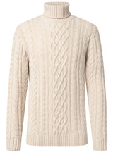 Produktbild 1 von JOOP Pullover Lerresto mit Zopfmuster in Off-White.
