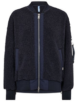 Produktbild 1 von MOS MOSH Teddy-Jacke mit Tape-Detail in Blau.