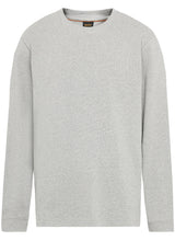Sweat HUGO BOSS ORANGE Sweatshirt We Tempest mit Label-Flag Grau (086)