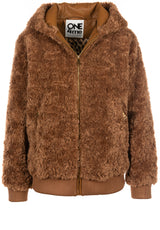 Produktbild 1 von GRACE Jacke aus Teddy-Fell in Braun.