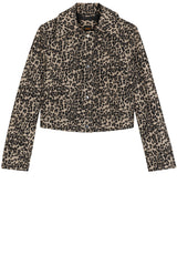 Produktbild 1 von HUGO BOSS ORANGE Jacke Janima mit Leoparden-Jacquard in Braun.