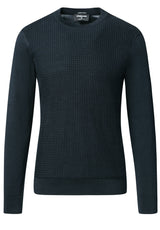 Produktbild 1 von Strellson Strickpullover Adrian aus Waffelstrick in Blau.