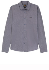 Produktbild 1 von HUGO BOSS ORANGE Hemd Mysoft mit Cutaway-Kragen in Blau.