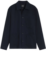 Produktbild 1 von HUGO BOSS BLACK Overshirt Cai mit aufgesetzten Taschen  in Blau.