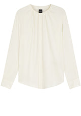 Blusen & Tuniken HUGO BOSS BLACK Bluse Banorah mit Raffungen Off-White (118)