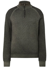 Produktbild 1 von BELSTAFF ENGLAND Pullover mit Troyer-Kragen in Oliv.