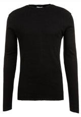 Produktbild 1 von KIEFERMANN Langarmshirt mit offenem Saum in Schwarz.
