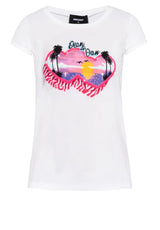 Jersey DSQUARED2 T-Shirt Scoop Fit Weiß (100)