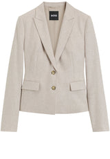 Produktbild 1 von HUGO BOSS BLACK Blazer Jia aus Woll-Mix in Beige.