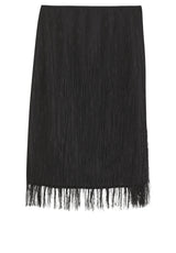 Produktbild 1 von HUGO BOSS BLACK Rock Vafray mit Kunstfedern-Besatz in Schwarz.