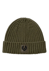 Produktbild 1 von BELSTAFF ENGLAND Mütze mit Logo-Aufnäher  in Oliv.