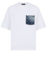 Produktbild 1 von DSQUARED2 T-Shirt im Used-Look mit Brusttasche in Weiß.