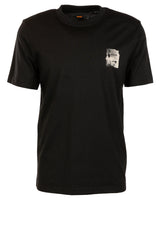 Jersey HUGO BOSS ORANGE T-Shirt Groove mit Print Schwarz (001)