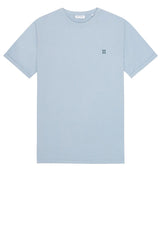 Jersey Les Deux T-Shirt mit Kontrast-Stickerei Blau (435)