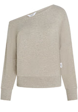 Produktbild 1 von PENN&INK N.Y Sweatshirt mit Off-Shoulder-Ausschnitt in Beige.