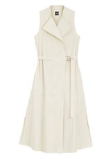 Kleider HUGO BOSS BLACK Wickelkleid Dimosa mit verstellbarem Gürtel Off-White (131)