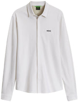 Produktbild 1 von HUGO BOSS GREEN Hemd Dymova mit Gittermuster in Cremefarben.