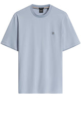 Produktbild 1 von HUGO BOSS BLACK T-Shirt Taut aus merzerisierter Baumwolle  in Blau.