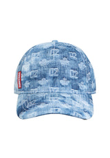 Mützen & Caps DSQUARED2 Cap mit Monogramm-Muster Blau (3096) ONESIZE