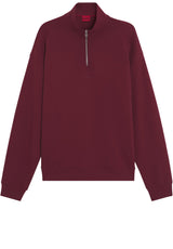 Produktbild 1 von HUGO Sweatshirt Durty mit halben Reißverschluss in Rot.