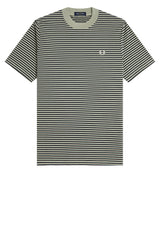 Jersey FRED PERRY T-Shirt mit Streifenmuster Grün (M37)