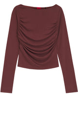 Jersey HUGO Langarmshirt Daeni Braun (904)