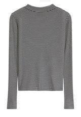 Jersey HUGO BOSS BLACK Langarmshirt Emarika mit horizontalem Streifenmuster Schwarz (992)