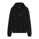 Produktbild 1 von HUGO Hoodie Datrihood mit Zickzack-Nähten in Schwarz.