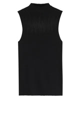Jersey HUGO Top Sieffy mit Ripp-Struktur Schwarz (001)