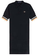 Kleider FRED PERRY Kleid mit Ärmelstreifen Schwarz (102)