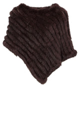 Produktbild 1 von OAKWOOD Fellponcho mit Streifendesign in Braun.