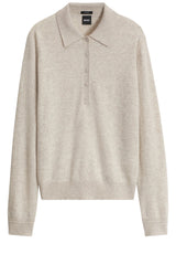 Produktbild 1 von HUGO BOSS BLACK Strickpullover Falonsi im Polo-Design in Beige.