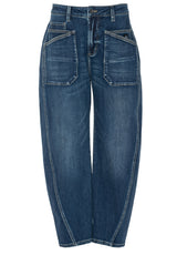 Produktbild 1 von ELIAS RUMELIS Jeans mit seitlichem Einsatz in Blau.