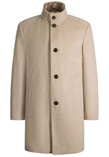 Produktbild 1 von JOOP Mantel Maico mit durchgehender Knopfleiste in Beige.