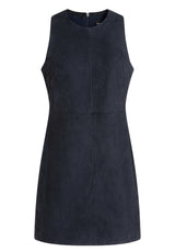 Kleider HUGO BOSS BLACK Lederkleid Sycara Blau (404)