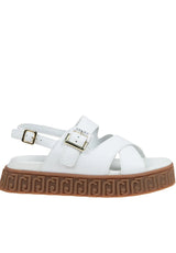 Schuhe LIU.JO Sandalen mit markanter Sohle Weiß (CALF WHIT)