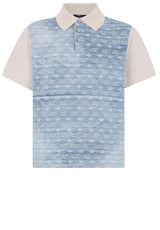 Jersey DSQUARED2 Poloshirt mit Monogramm-Motiv Blau (961)