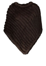 Produktbild 1 von OAKWOOD Fellponcho mit Streifendesign in Braun.