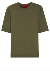 Produktbild 1 von HUGO Kurzarmpullover San Carl in Oliv.