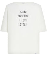 Jersey PENN&INK N.Y T-Shirt mit Print Off-White (05-90)