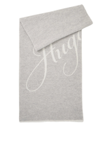 Produktbild 1 von HUGO Schal Byanca mit Jacquard-Logo  in Grau.