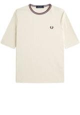 Pullover & Strickjacken FRED PERRY Strickshirt mit Rippstruktur Off-White (560)