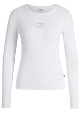 Produktbild 1 von JOOP! Jeans Langarmshirt Tasmine mit Ziersteinen in Weiß.