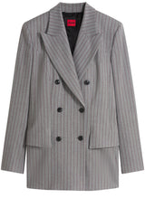 Blazer HUGO Blazer Ankati mit Nadelstreifen Grau (964)