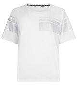Jersey LIU.JO T-Shirt mit Strass Weiß (M9223)