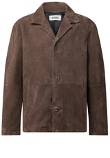 Jacken & Mäntel DRYKORN Leder-Overshirt Louvin Braun (1205)